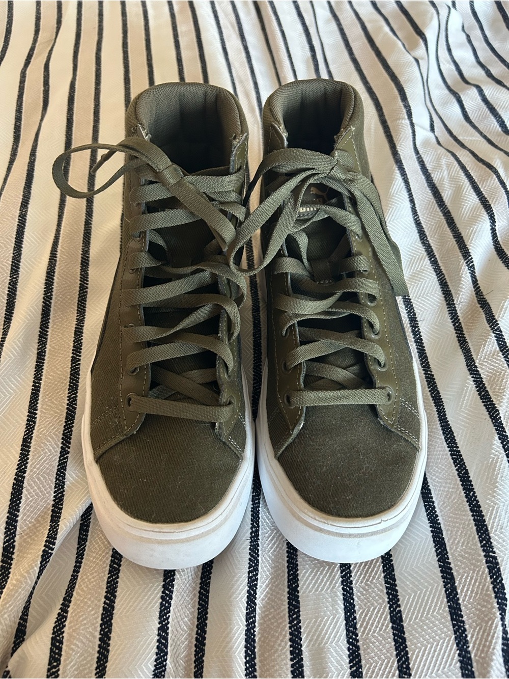 Women’s PUMA Olive High-Top Sneakers
